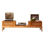 70Inch Modern Brown Wood TV Stand Entertainment Center