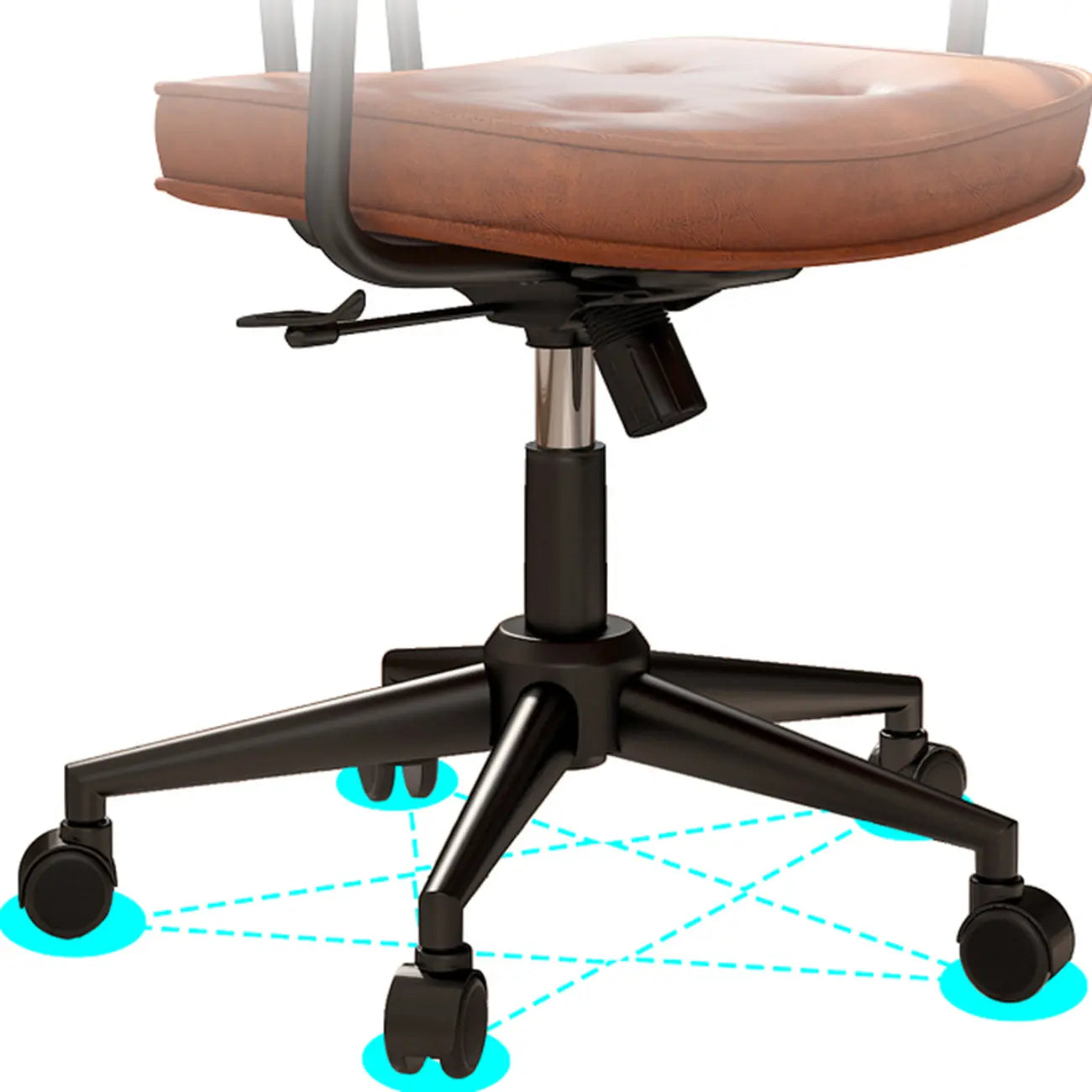 Adjustable Button-Tufted Upholstered Ergonomic Office Chair
