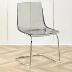 Modern Solid Back Armless Acrylic Dining Chairs