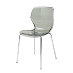 Modern Wingback Plastic Acrylic Dining Chair