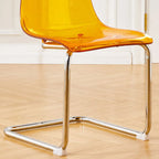 Modern Armless Plastic & Acrylic Dining Chair