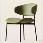 Contemporary Upholstered Curved Armless Dining Chairs