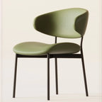 Contemporary Upholstered Curved Armless Dining Chairs