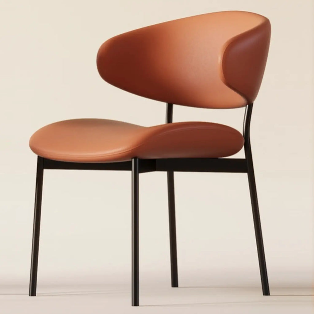Contemporary Upholstered Curved Armless Dining Chairs