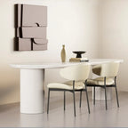 Contemporary Upholstered Curved Armless Dining Chairs
