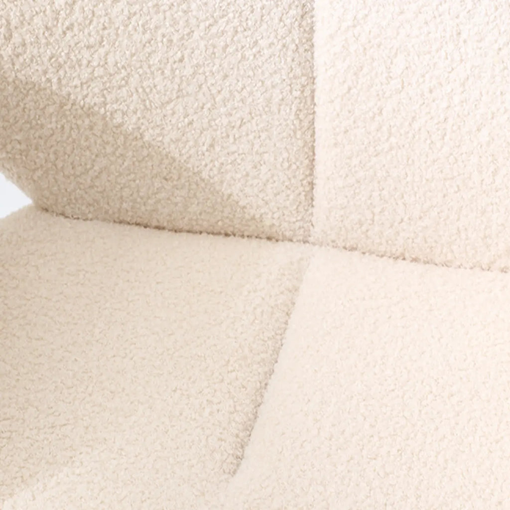 Modern Off-White Upholstered Full Back Dining Chair