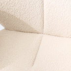 Modern Off-White Upholstered Full Back Dining Chair