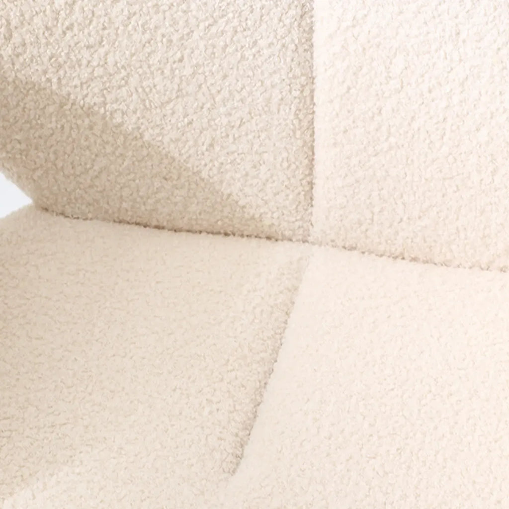 Modern Off-White Upholstered Full Back Dining Chair