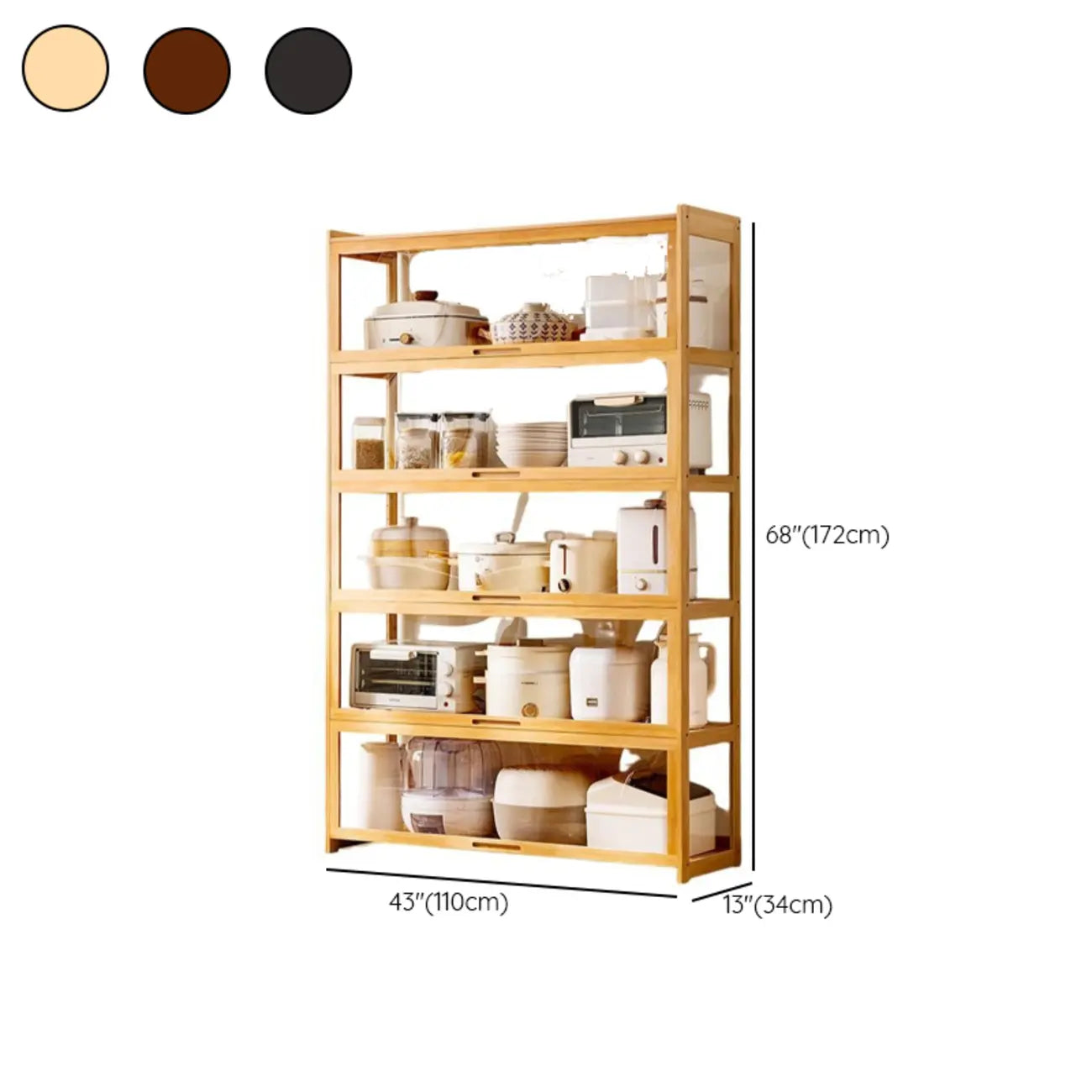Bambusa Detached Modern Multifunctional Storage Sideboard