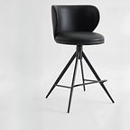 Modern Leather Swivel Bar Stools Counter Height