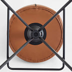 Modern Leather Swivel Bar Stools Counter Height