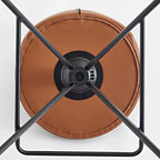 Modern Leather Swivel Bar Stools Counter Height