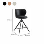 Modern Leather Swivel Bar Stools Counter Height