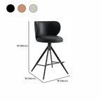 Modern Leather Swivel Bar Stools Counter Height
