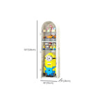 Narrow Adjustable White Metal Glass Corner Display Cabinet