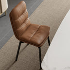 Art Deco Faux Leather Swivel Dining Chair