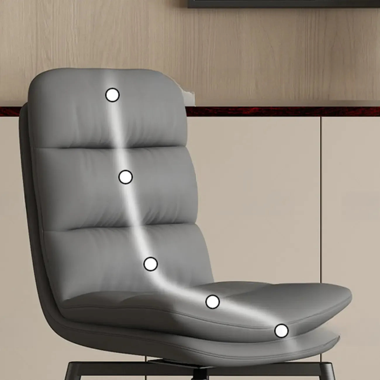 Art Deco Faux Leather Swivel Dining Chair
