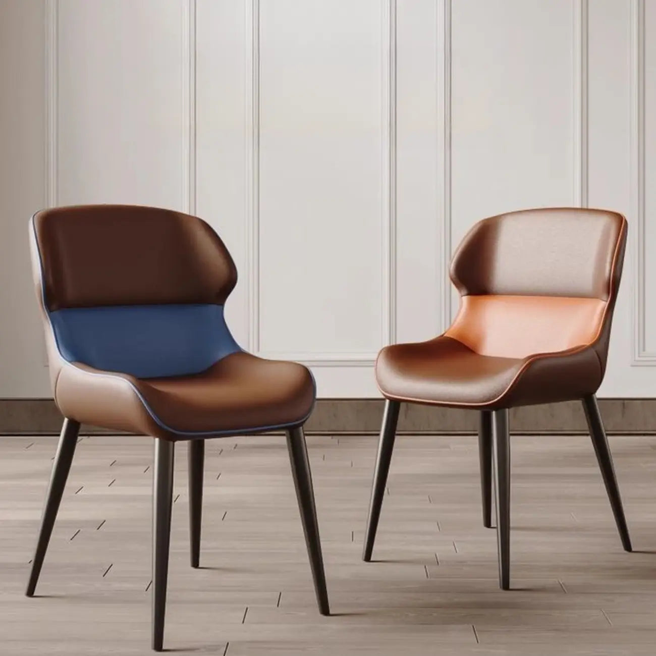 Modern Faux Leather Full Back Dining Chair
