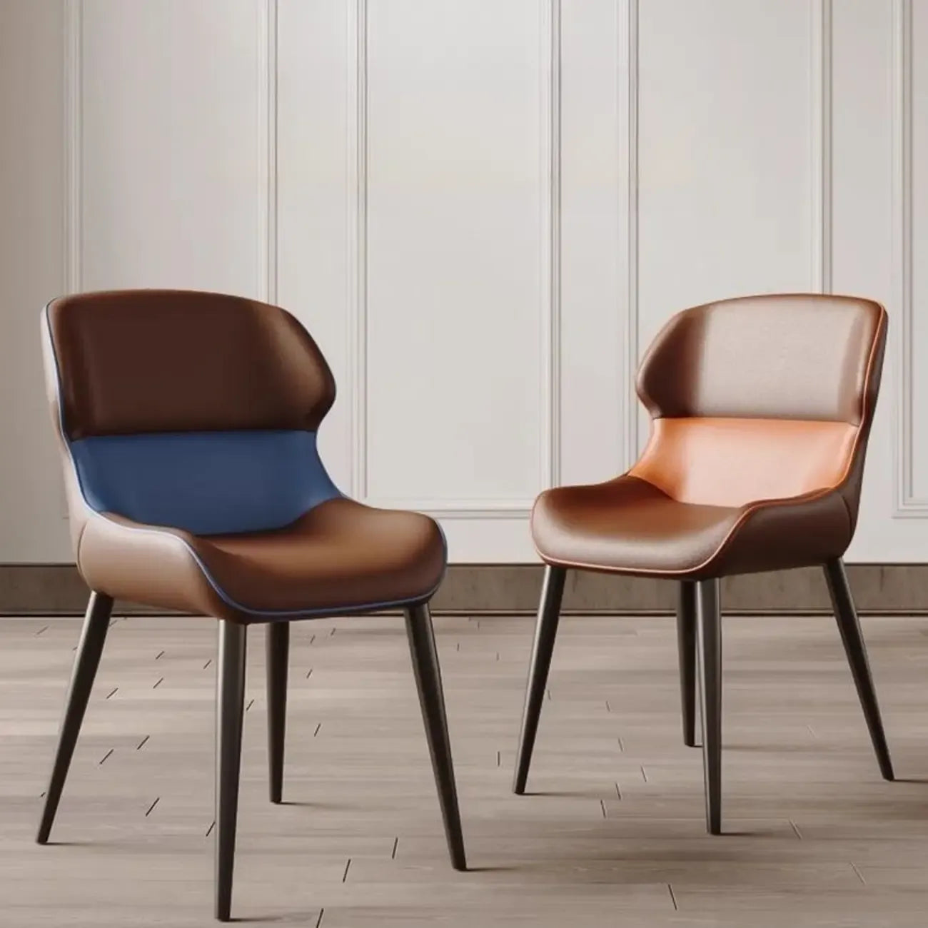 Modern Faux Leather Full Back Dining Chair
