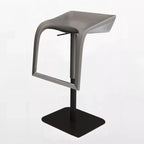 Modern Rectangle Backless Leather Adjustable Swivel Bar Stools