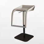 Modern Rectangle Backless Leather Adjustable Swivel Bar Stools