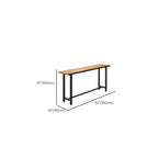Natural Finish Rectangular Wood Metal Long Trestle Bar Table
