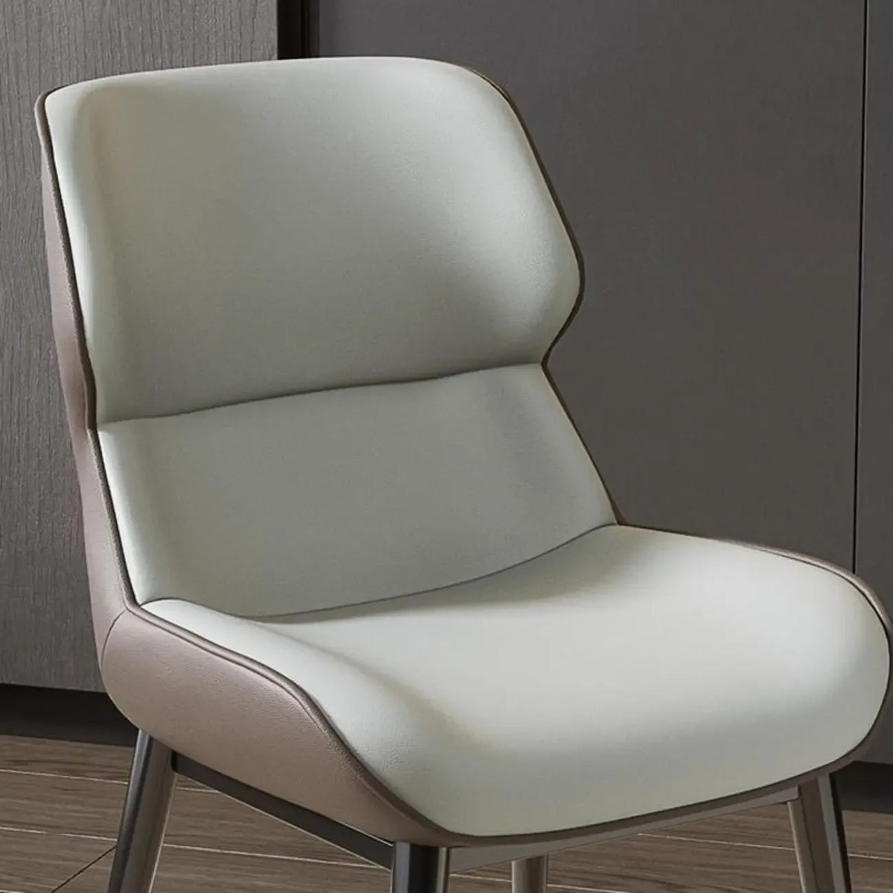 Modern Faux Leather Wingback Dining Chair Set of 2