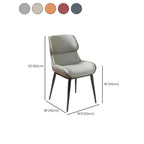 Modern Faux Leather Wingback Dining Chair Set of 2