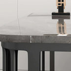 Luxury Rectangular Gold 2-Tier Coffee Table with Stone Top