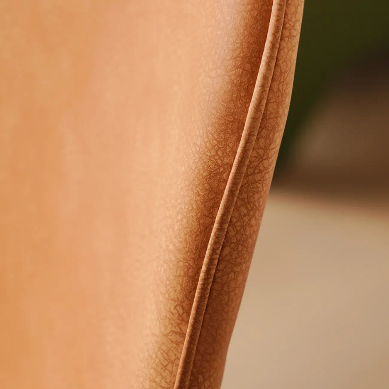 Saddle Orange Low Back Leather Bar Stools
