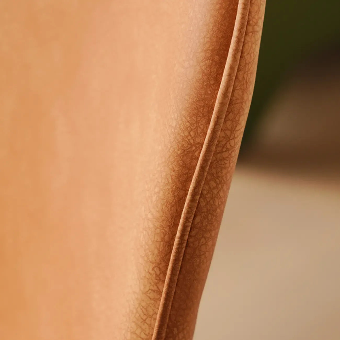 Saddle Orange Low Back Leather Bar Stools