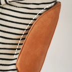 Saddle Orange Low Back Leather Bar Stools