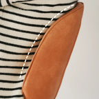 Saddle Orange Low Back Leather Bar Stools
