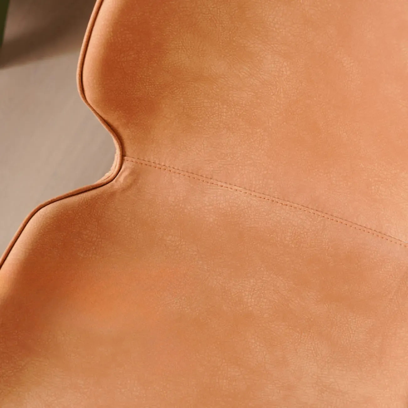Saddle Orange Low Back Leather Bar Stools