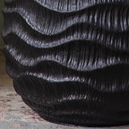 Elegant Drum Design White Wooden Side Table