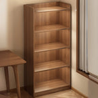 Brown Vertical Multi Tier Closed Back Wood Bookshelves