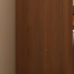 Brown Vertical Multi Tier Closed Back Wood Bookshelves