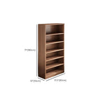 Brown Vertical Multi Tier Closed Back Wood Bookshelves