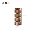 Cylindrical Movable 360° Rotating Wooden Bookshelf with Drawer