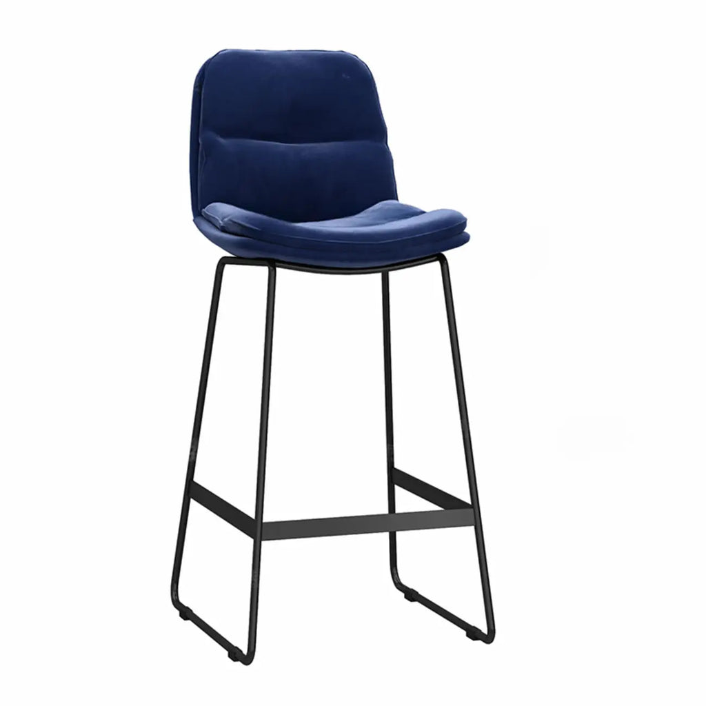 Glam Sled Upholstered Fabric Counter Height Bar Stools