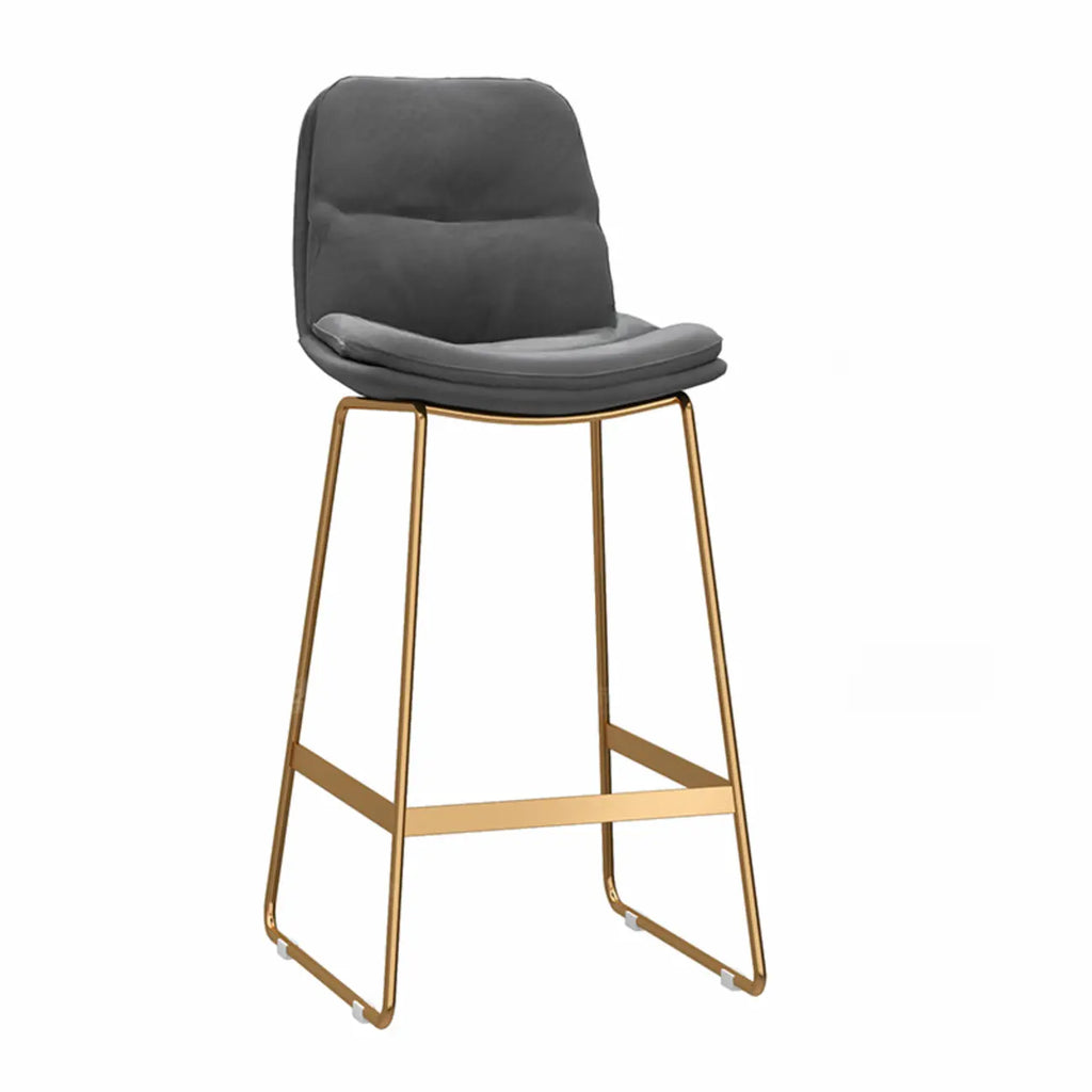 Glam Sled Upholstered Fabric Counter Height Bar Stools