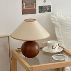 Modern Umbrella Shade Fabric LED Table Lamp for Bedroom