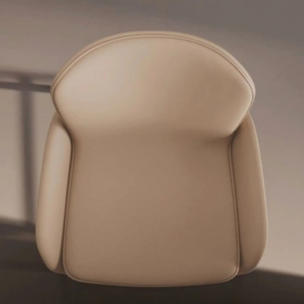 Simple Beige Leather Counter Bar Stools with Back
