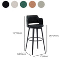 Mid-Century Modern Upholstered Bucket Seat Swivel Bar Stools