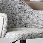 Minimalistic Upholstered Fabric Bar Stool with Arms