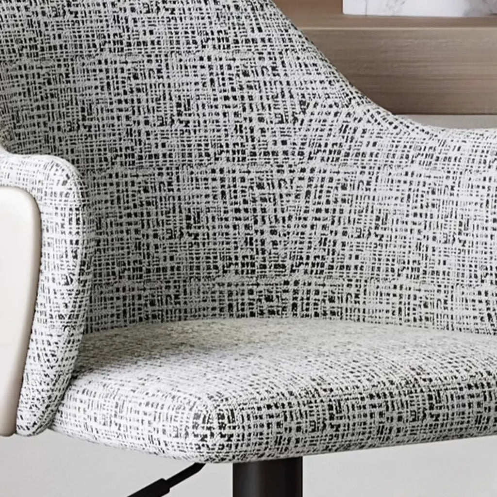 Minimalistic Upholstered Fabric Bar Stool with Arms