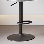 Minimalistic Upholstered Fabric Bar Stool with Arms