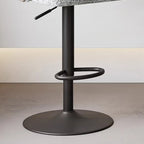 Minimalistic Upholstered Fabric Bar Stool with Arms