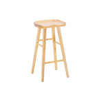 Natural Finish Backless Wooden Bar Stools