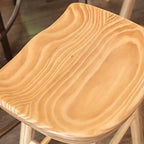 Natural Finish Backless Wooden Bar Stools
